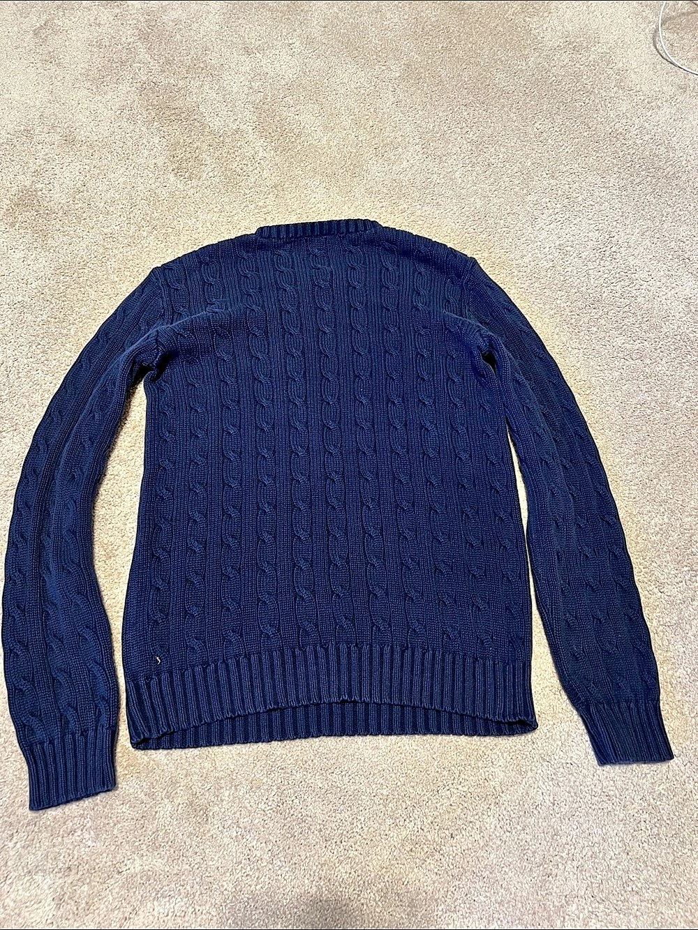 Polo Ralph Lauren Cable-Knit Cotton Sweater Crewneck Sweater in Blue